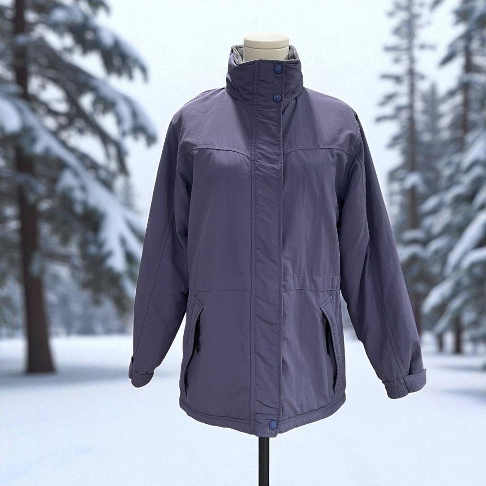 LL Bean Petite‎ XS Purple Winter Jacket Thinsulate Polartec Insulated Outdoor
